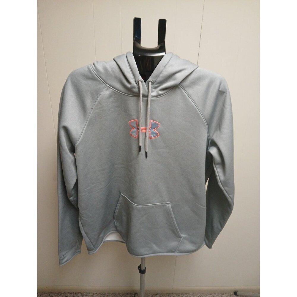 Under Armour‎ Hoodie Womens Large Gray ColdGear Storm Long Sleeve Loose Fit Run